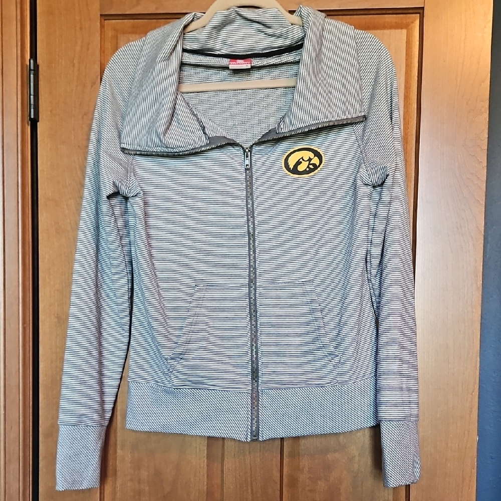 Colosseum Iowa Hawkeye Striped Zip Up